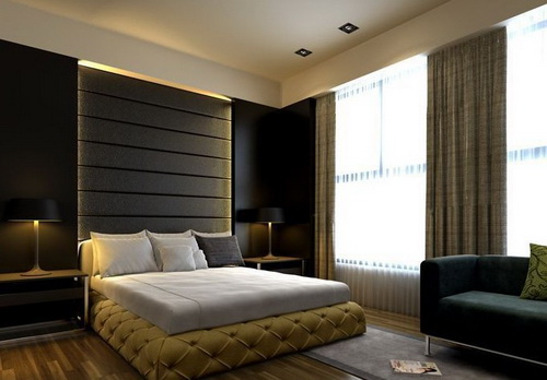 Dunklere Farbe des modernen Stil Schlafzimmer
