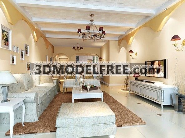 Mediterranean style livingroom