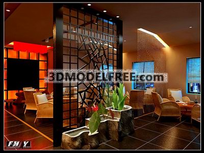 Verwitterten Memory, Living Room, Haus-, Innen-Szene, Interior Design, 3D-Modell Download kostenlos