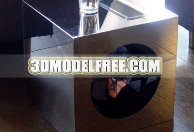 3D-Modell des alten Holzmöbeln