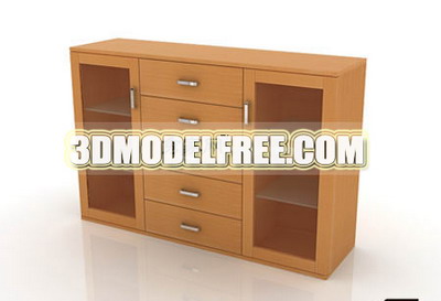 3D-Modell aus Holz Möbel, Schränke