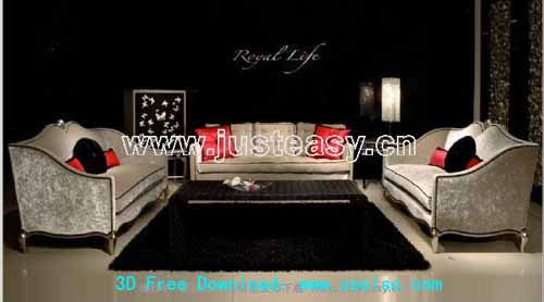 Continental Sofa 3D-Modell-Portfolio (einschließlich Materialien)
