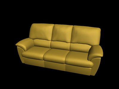 3D-Modell des alten Orange Sofa