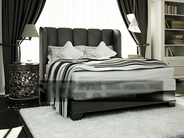 Im europäischen Stil Boutique Bett zusammen 3D-Modelle (einschließlich Materialien)

