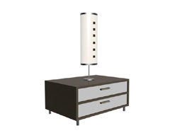 Schlafzimmer Schränke und Schreibtischlampe 3D-Modell von Bed
