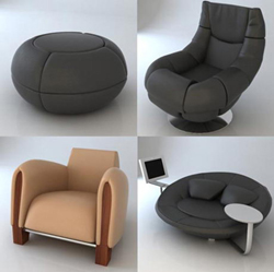 Einfache 3D-Modell der Persönlichkeit Sofa