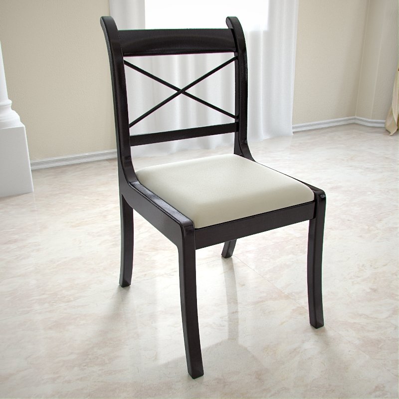 3D-Modell von exquisiten Lounge-Sessel aus Holz
