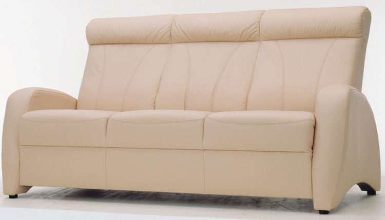 3D-Modell aus Leder Sofa im Wohnzimmer Personen (einschließlich Materialien)
