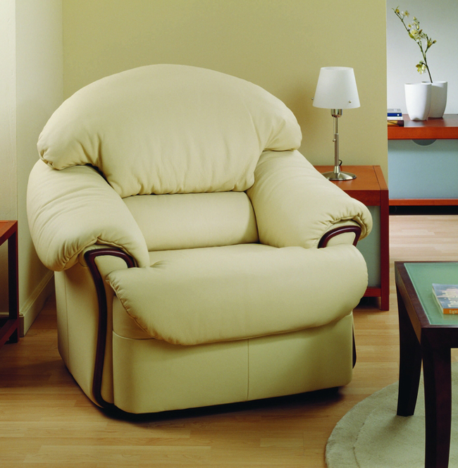 Helle weichem Leder Couch einzigen 3D-Modell (einschließlich Materialien)
