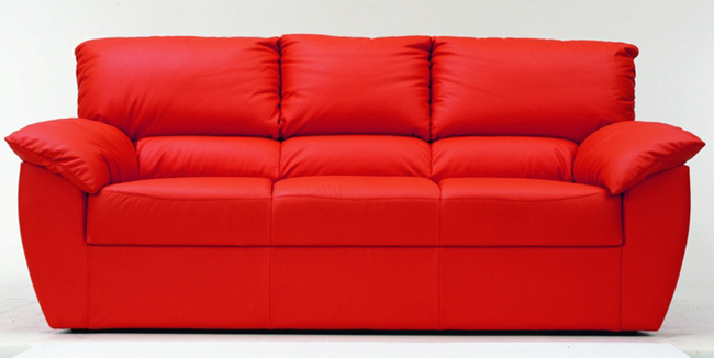 3D-Modelle ber den weichen roten Sofa (mit Material)
