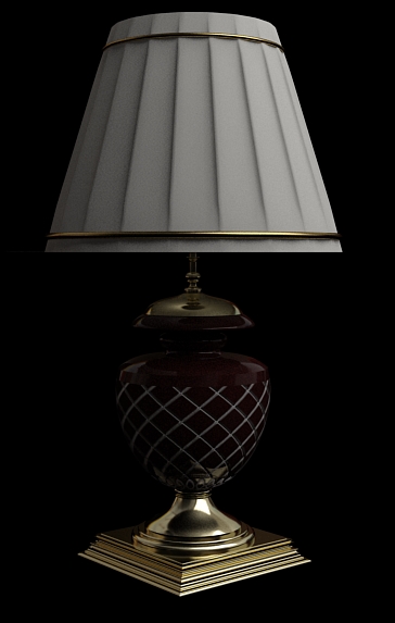European-style Keramik Tischlampe 3D-Modell (einschließlich Materialien)
