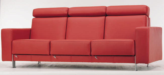 Rote Ledercouch 3D-Modell als
