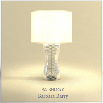 Abstract 3D-Modell des silbernen Zylinder Lampe
