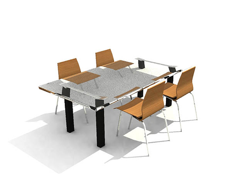 3D-Modell des Business feierlichen Essen
