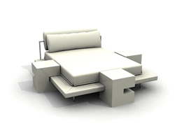 Multi-Funktions-weiches Bett 3D-Modell der Persönlichkeit Stil