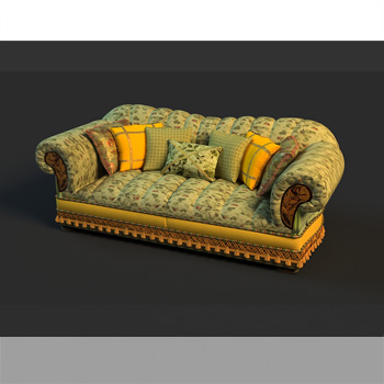 Russischen Stil Sofa 3D-Modell des Menschen
