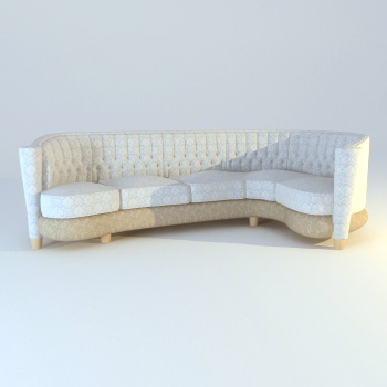 3D-Modell von Sofa Stoff ber das öffentliche
