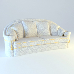 Soft Europäischen Stoff Sofa 3D-Modell als