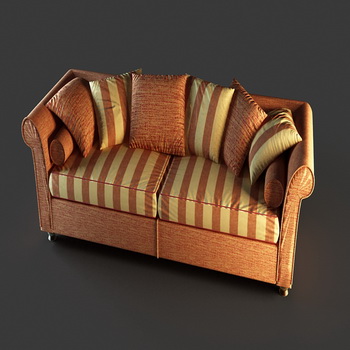 European-style Ledersofa 3D-Modell Schaumstoffpolster Hause
