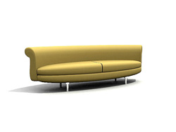 Europäischen Stil Sofa gelb Bogen