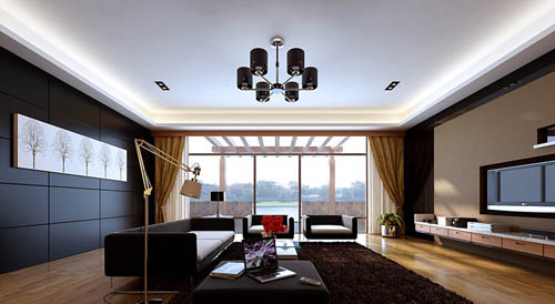 Helle und geräumige Wohnzimmer Modell