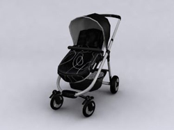Black Kinderwagen schieben