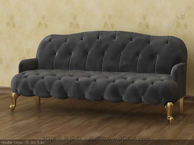 Multiplayer Tuch Kunst Sofa 3D-Modelle-2