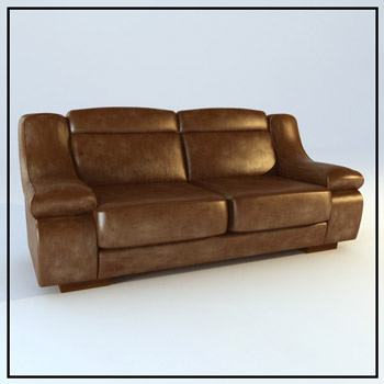 Dunkle Doppel-Sofa