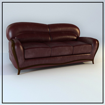 Dunkelbraune Ledercouch