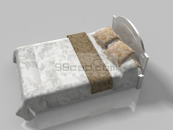 Doppelbett 3D Model Download
