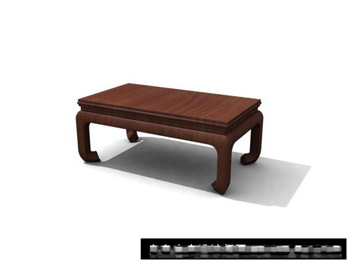 3D-Modell des chinesischen Holz Teetisch