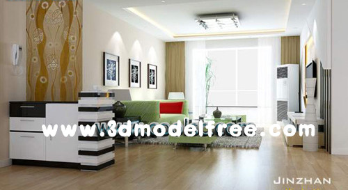 Moderne frische helle Wohnzimmer