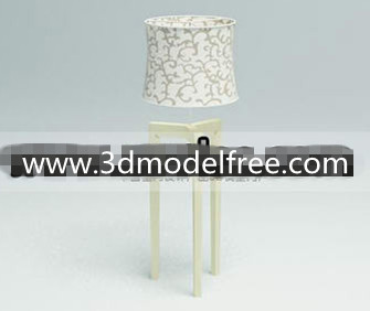Fabric Blume zusammengestellt Holzboden Tischlampe