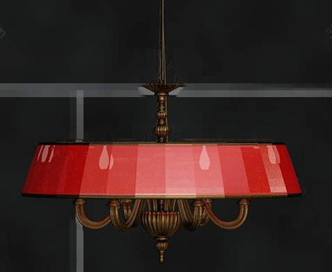 Red Schatten Metallkette Pendelleuchte aus