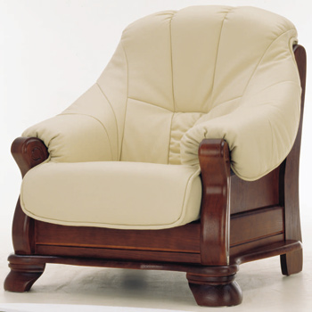 Moderne Holzsockel Ledersofa