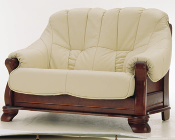 Wooden Leather Reis gelben Sofa