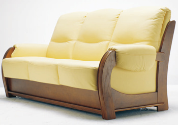 European-style drei Sitze gelben Sofa