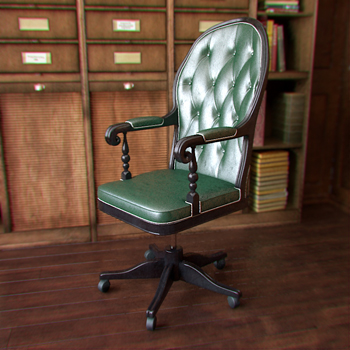 Grne Simple Classic Boss Sessel