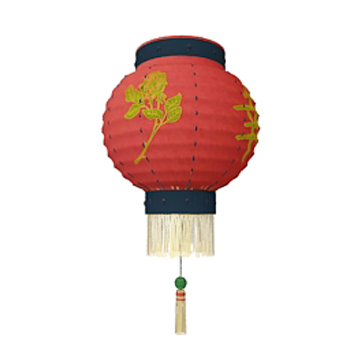 Red Gartenlaterne 3D-Modell
