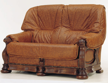 Europäische retro dunklen Ledersofa