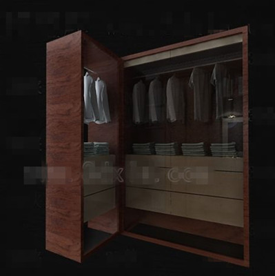 Praktische braunen Holzschrank