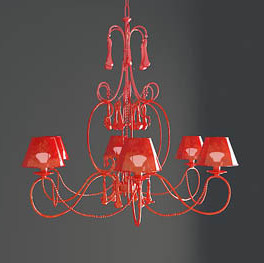 Rot mit Schatten Kronleuchter Modell