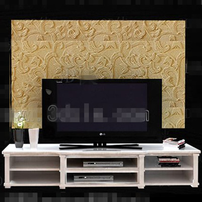 Moderne weiße Double-Layer-TV-Schrank