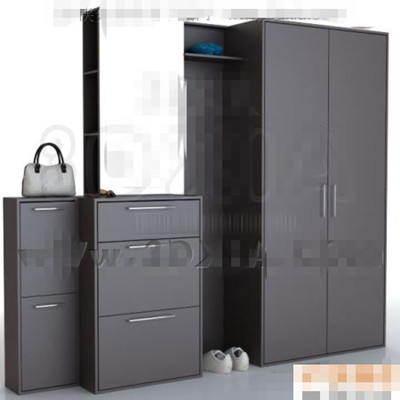 Einfache Schwarz-Weiß-Verbindung Schrank