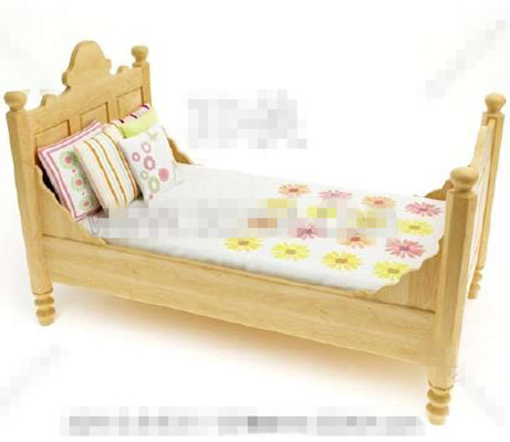Grundfarbe aus Holz Kinderbett