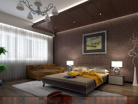 Brown Thema einfachen Schlafzimmer