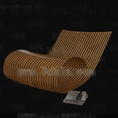 Freizeit gelben Bambus Einzel-Sofa
