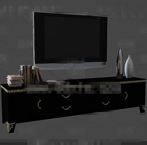 Moderne Holz-schwarz TV-Schrank