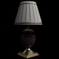 Weiß plissiert karierten Tischlampe