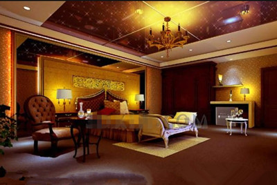 Goldene exquisite Luxus Zimmer
